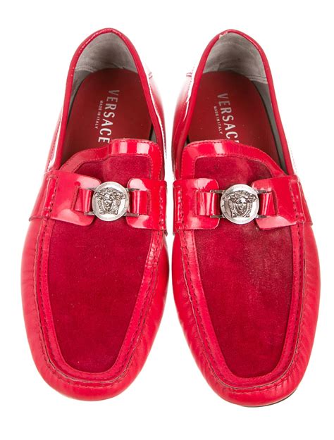 red versace loafers|versace loafers women's.